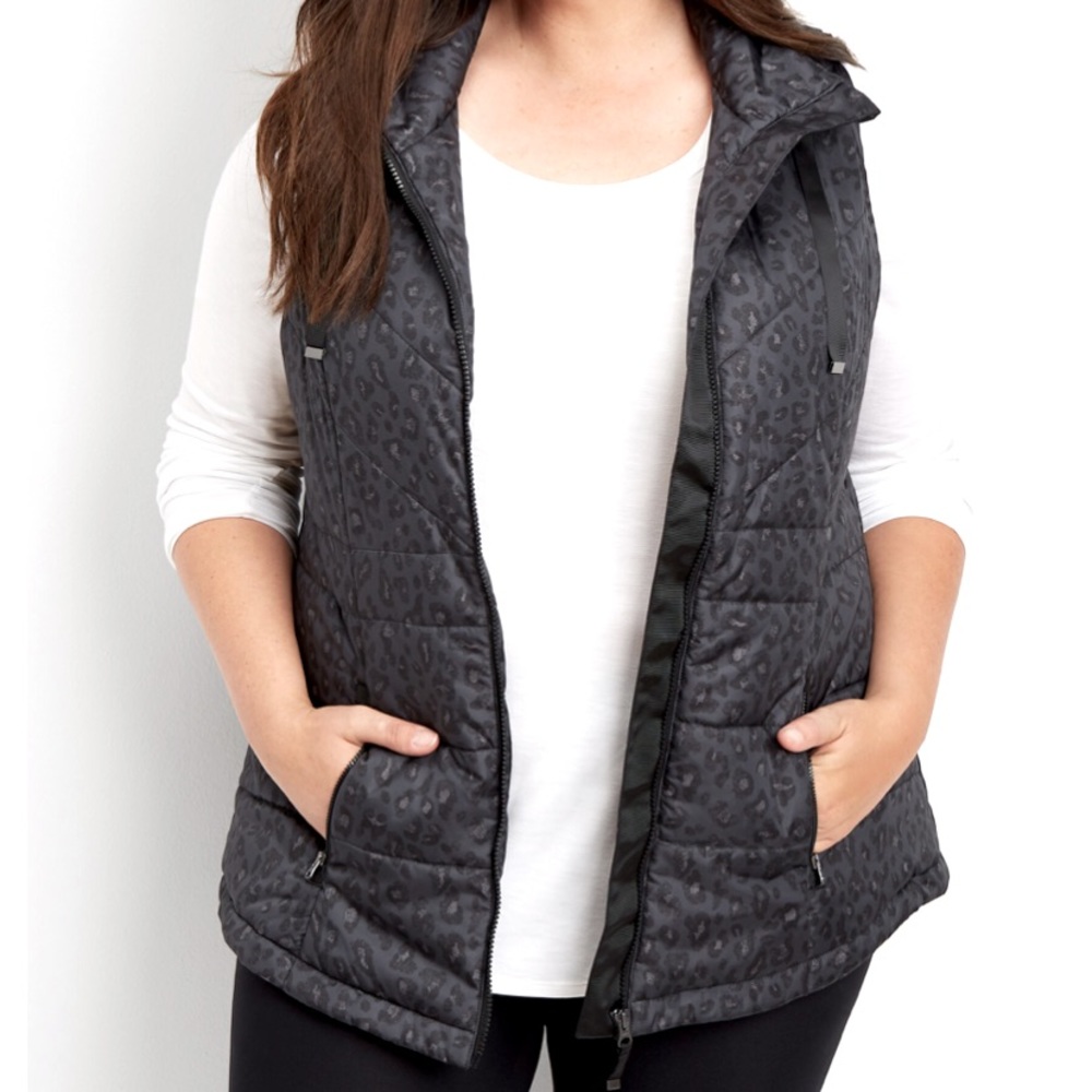 Leopard Puffer Vest